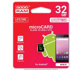 Карта пам'яті Secure Digital Card micro 32GB Goodram Class 10 UHS-I (M1A0-0320R12)