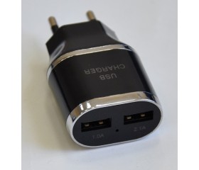 Зарядний пристрій 220В / USB Outpt:DC 5V=2.1A/1.0A 2порта, модель ES-D03
