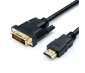 Кабель Dvi-HDMI (2 ferite, 24pin/24pin) пакет, довжина 1,8 м., чорний