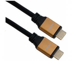Кабель HDMI-HDMI Red/Gold, пакет, довжина 2 м, ver 1.4.