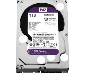 Накопичувач HDD: 1Tb 7200 SATA III Western Digital Purple WD10PURZ